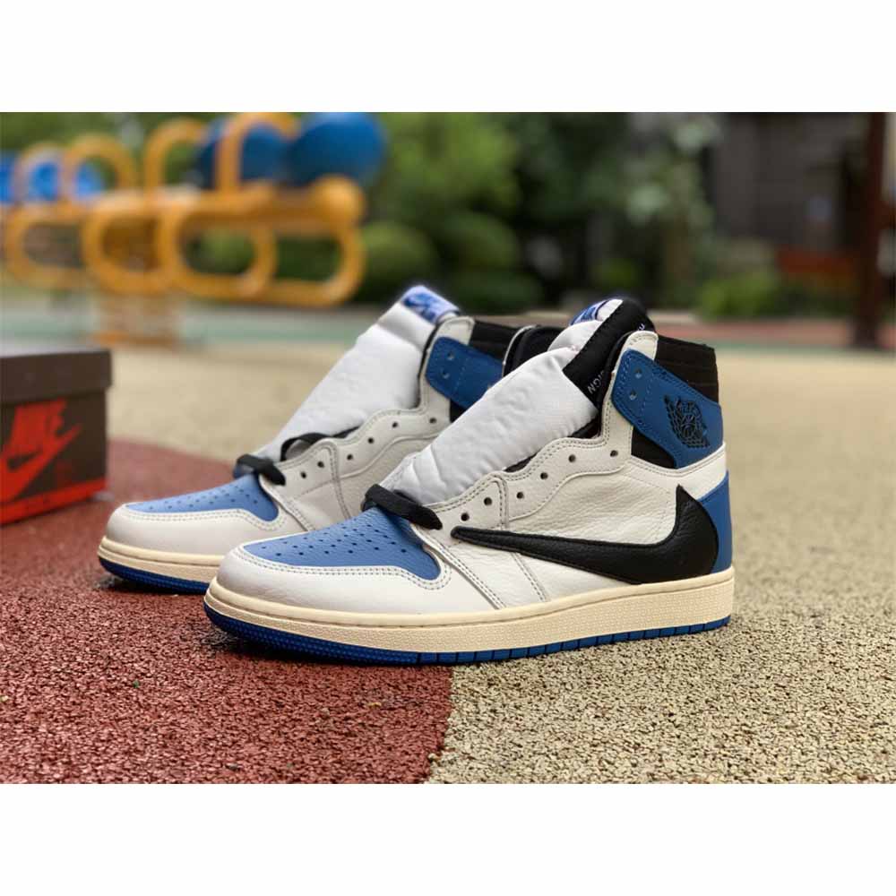 Jordan Travis Scott X Fragment X AJ1 High OG SP “Military Blue” - PerfectKickZ