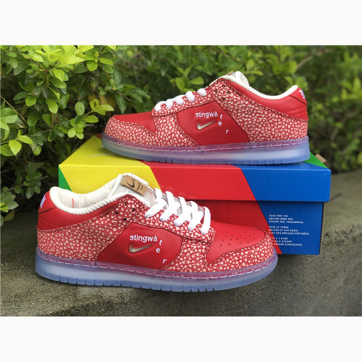 Stingwater X Nike SB Dunk Low Bright Red - PerfectKickZ