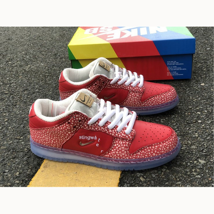 Stingwater X Nike SB Dunk Low Bright Red - PerfectKickZ