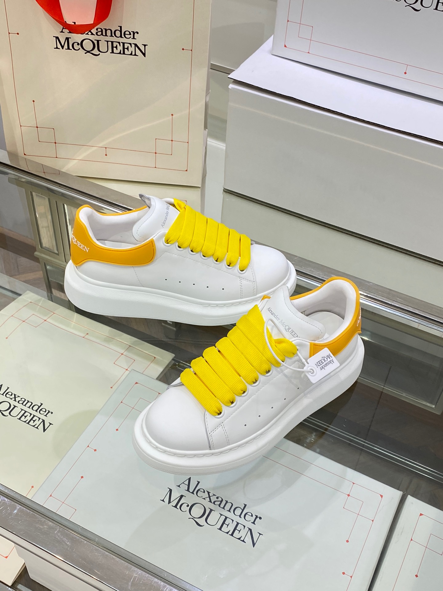 Alexander Mqueen Low-Top Air Platform Leather Sneakers    - PerfectKickZ
