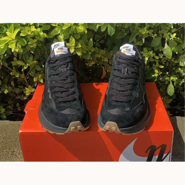 Sacai X Nike VaporWaffle 'Black/Gum' DD1875-001 - PerfectKickZ