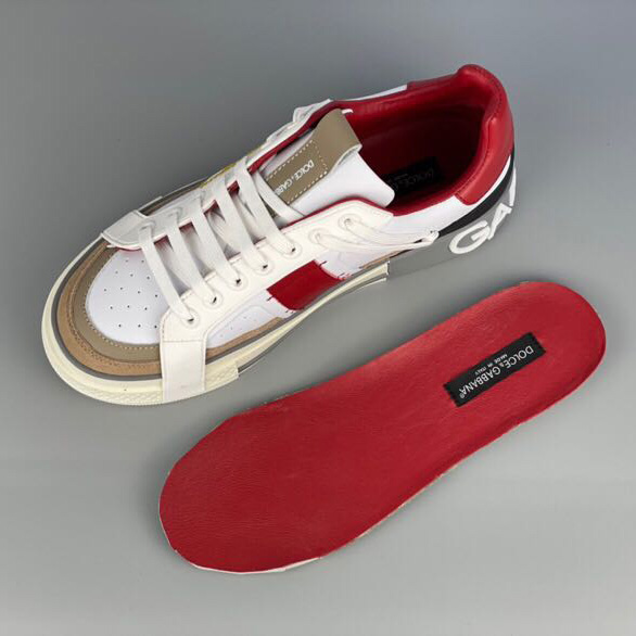 Dolce & Gabbana Calfskin 2Zero Custom Sneakers In Red - PerfectKickZ