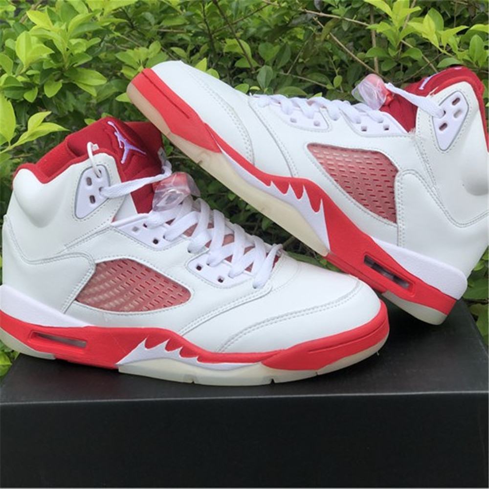 Jordan AJ 5 Retro GS Pink Foam Sneaker 440892-106 (Red&White) - PerfectKickZ