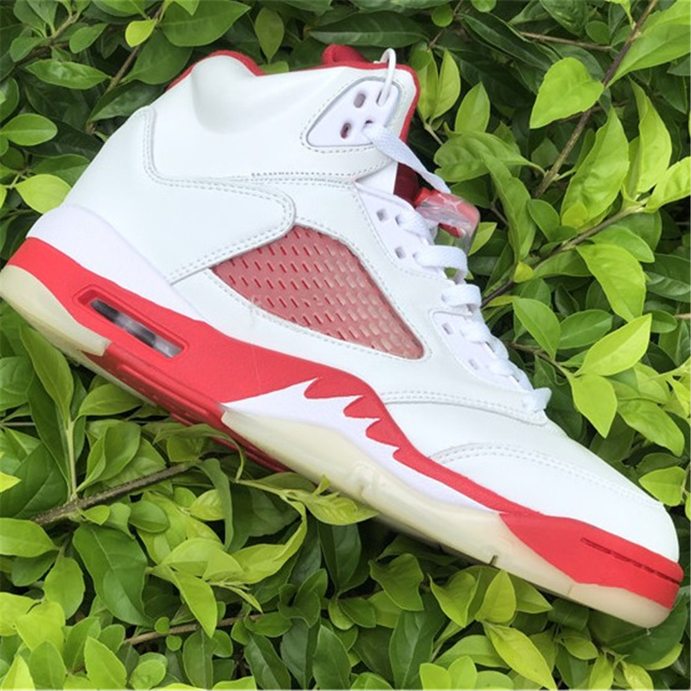 Jordan AJ 5 Retro GS Pink Foam Sneaker 440892-106 (Red&White) - PerfectKickZ