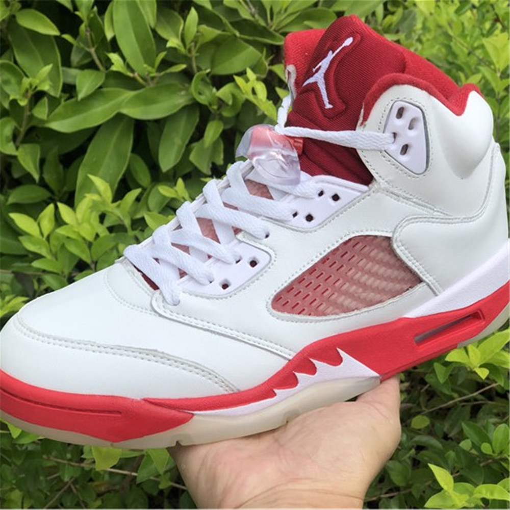 Jordan AJ 5 Retro GS Pink Foam Sneaker 440892-106 (Red&White) - PerfectKickZ