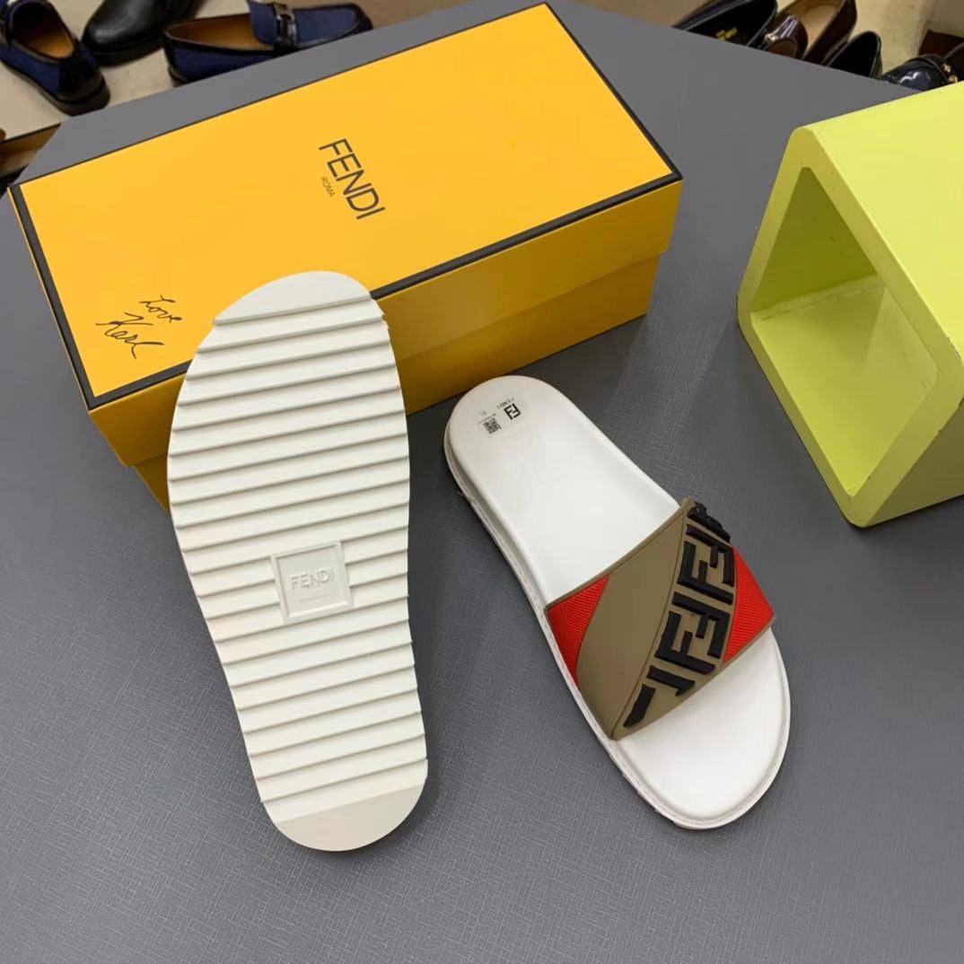 Fendi Panelled FF Logo Slides - PerfectKickZ