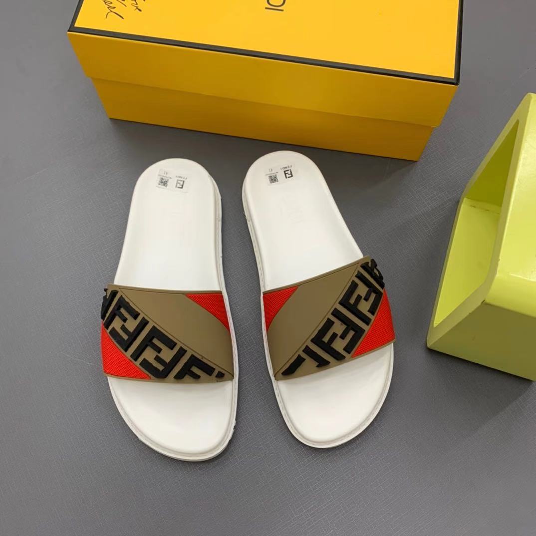 Fendi Panelled FF Logo Slides - PerfectKickZ