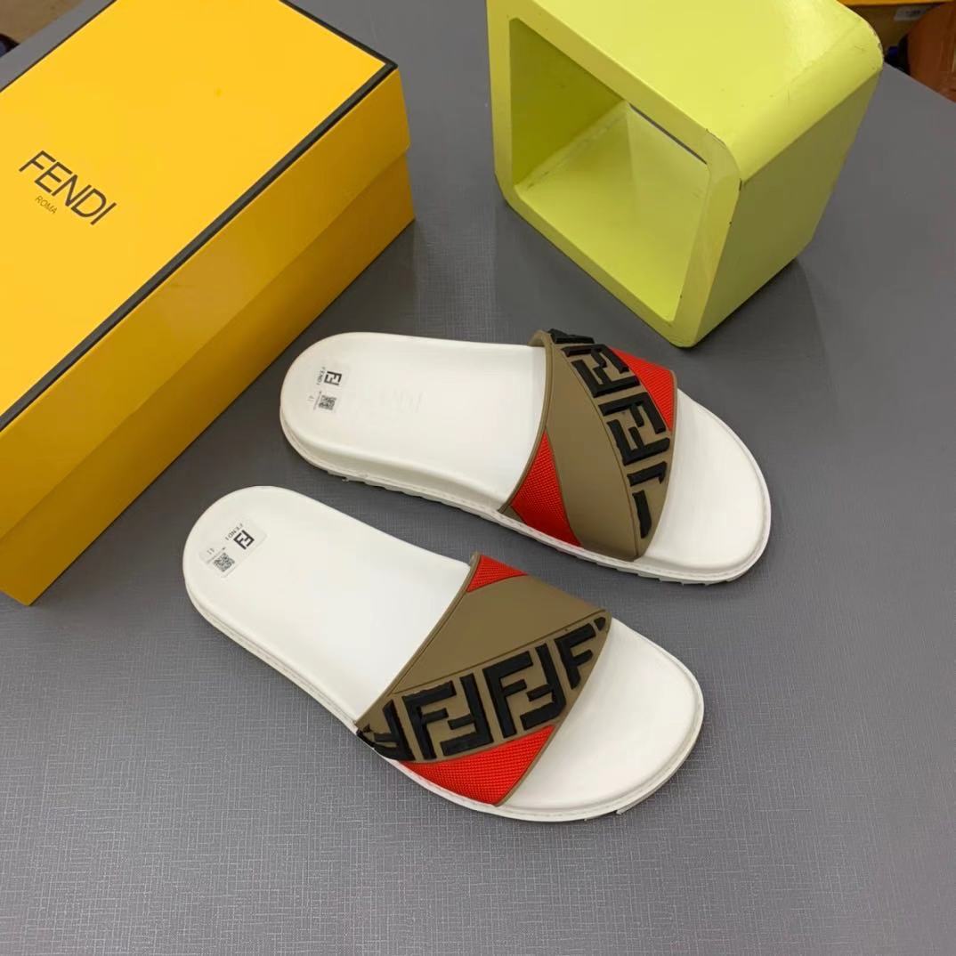 Fendi Panelled FF Logo Slides - PerfectKickZ
