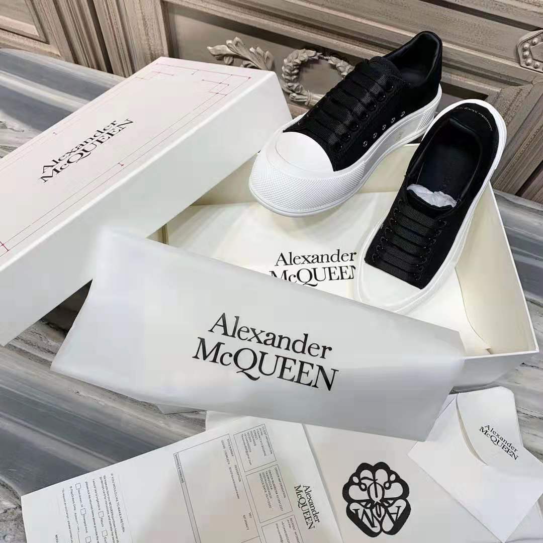 Alexander Mqueen Deck Lace-Up Plimsoll Sneaker - PerfectKickZ
