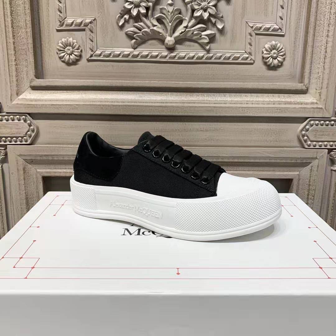 Alexander Mqueen Deck Lace-Up Plimsoll Sneaker - PerfectKickZ