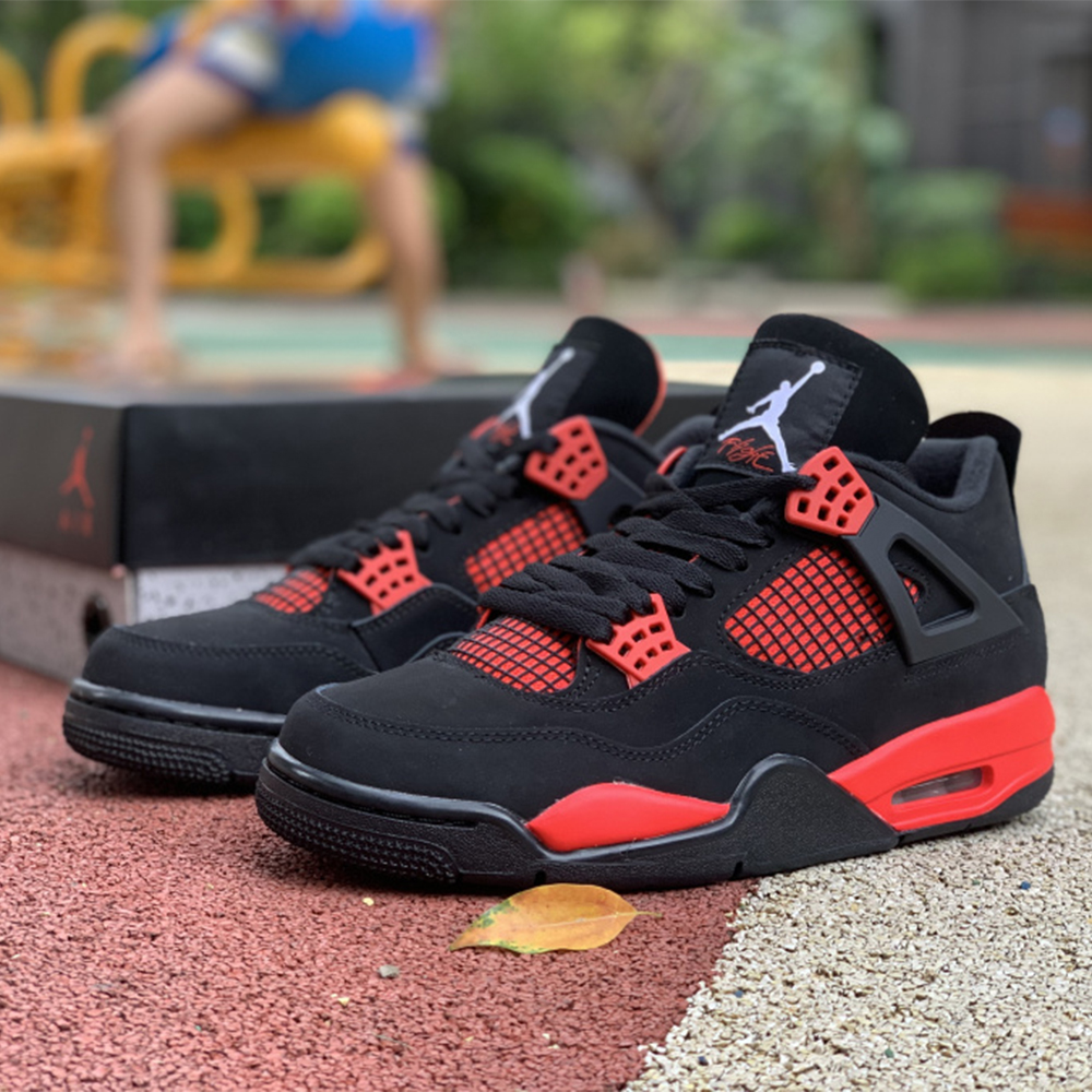 Jordan AJ 4  "Red Thunder" Sneakers - PerfectKickZ