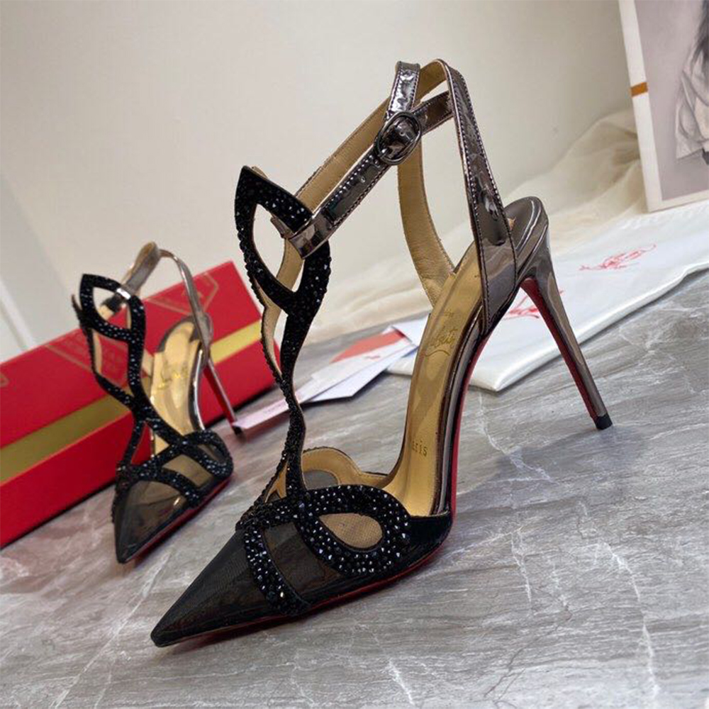 Christian Louboutin Double L Pump Strass 10CM - PerfectKickZ