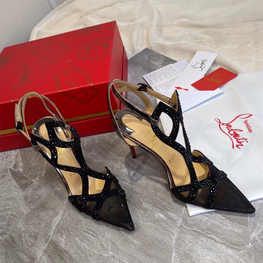 Christian Louboutin Double L Pump Strass 10CM - PerfectKickZ