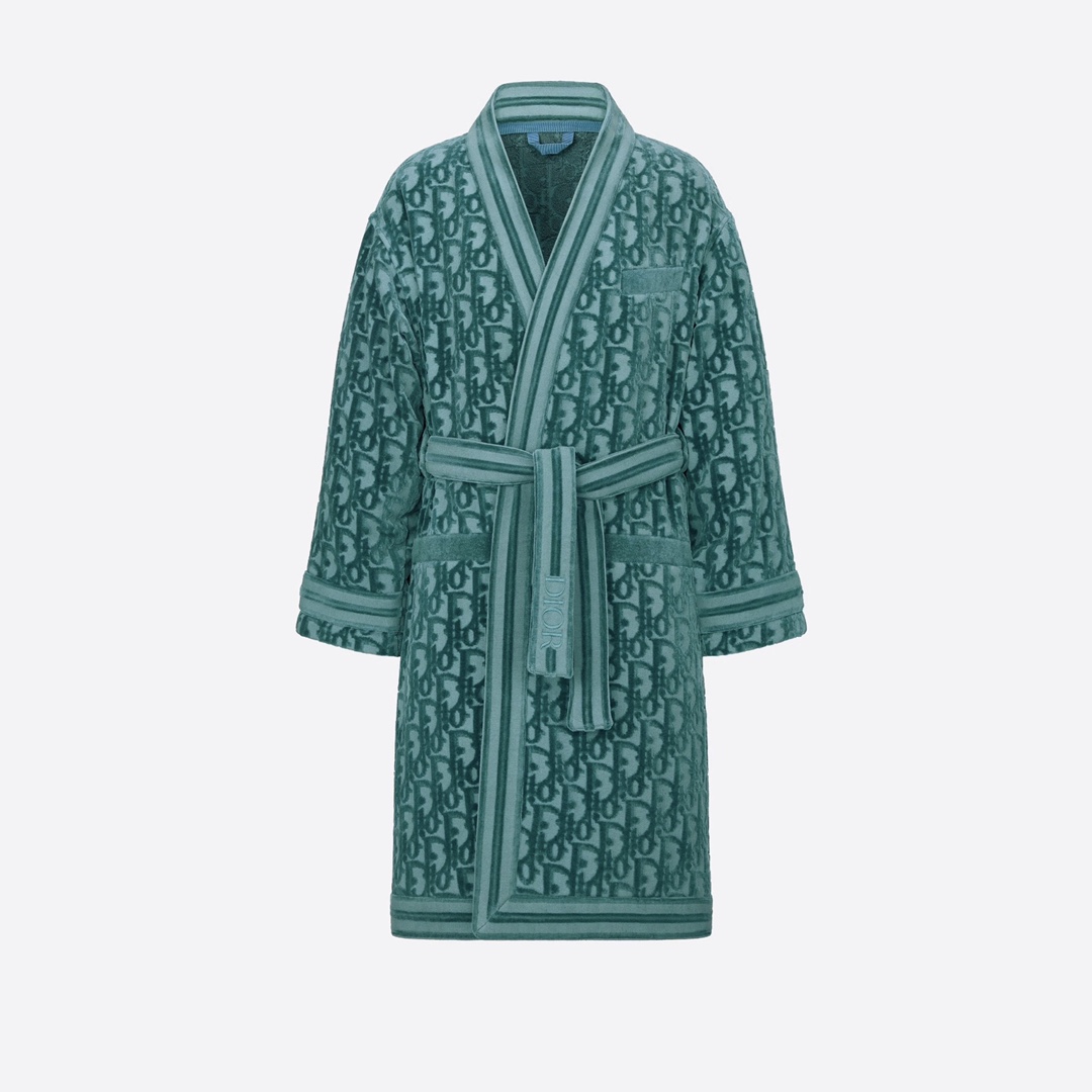 Dior Oblique Bathrobe In Green - PerfectKickZ
