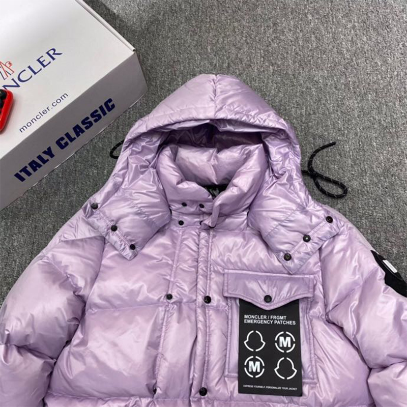 Moncler Anthemyx Short Down Jacket In Light Lilac - PerfectKickZ