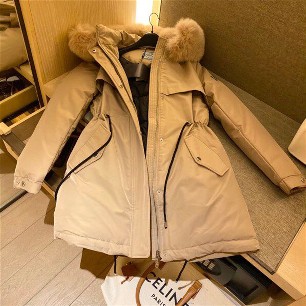 Prada Detachable Long Down Jacket(Apricot) - PerfectKickZ