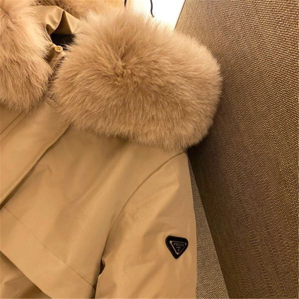 Prada Detachable Long Down Jacket(Apricot) - PerfectKickZ