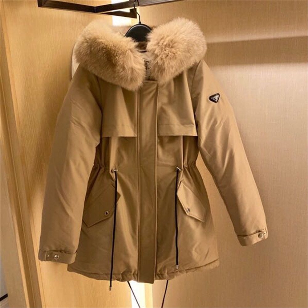 Prada Detachable Long Down Jacket(Apricot) - PerfectKickZ