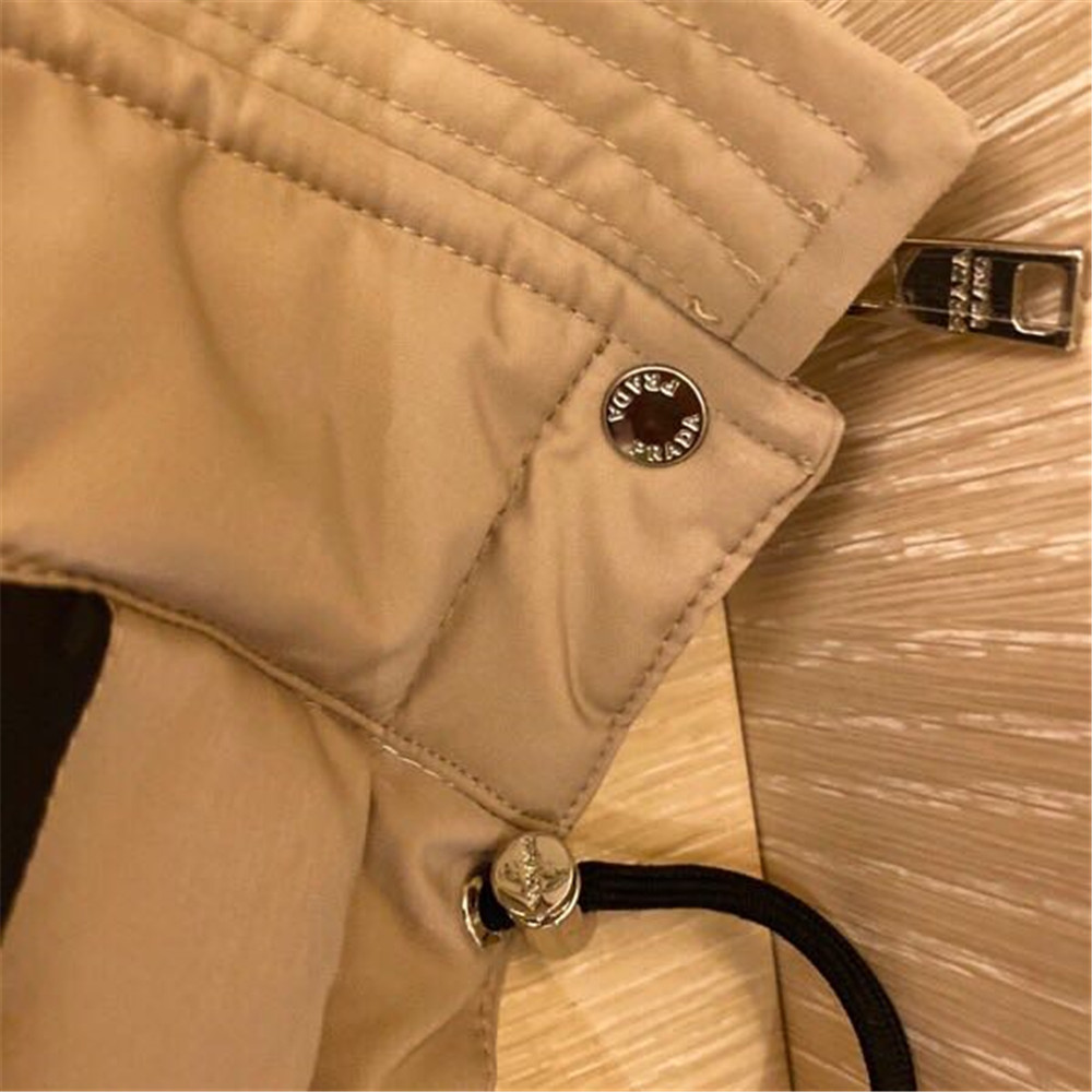 Prada Detachable Long Down Jacket(Apricot) - PerfectKickZ