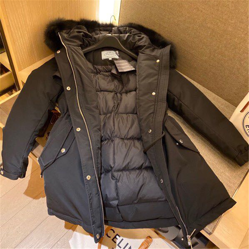 Prada Detachable Long Down Jacket(Black) - PerfectKickZ
