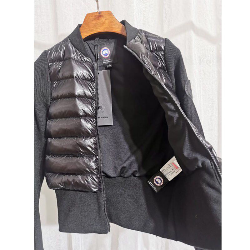 Moncler Mon Women Padded Knit Short Down Jacket Black - PerfectKickZ