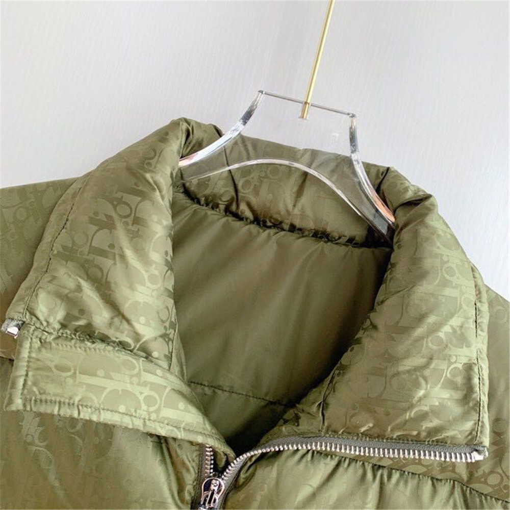 Dior Reflective Down Puffer Jacket With Dior Oblique Print In Silver Grey - PerfectKickZ