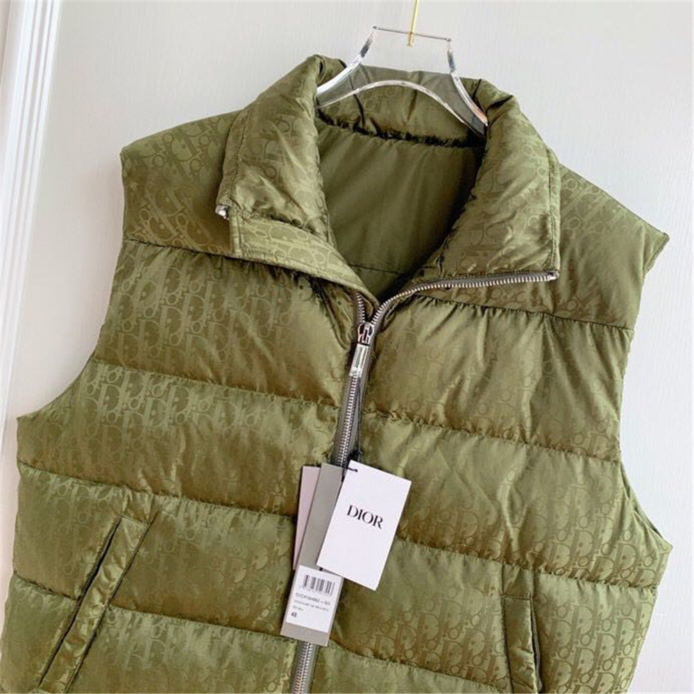 Dior Reflective Down Puffer Jacket With Dior Oblique Print In Silver Grey - PerfectKickZ