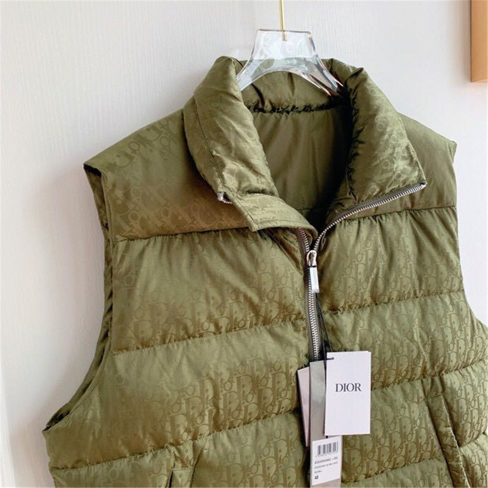 Dior Reflective Down Puffer Jacket With Dior Oblique Print In Silver Grey - PerfectKickZ