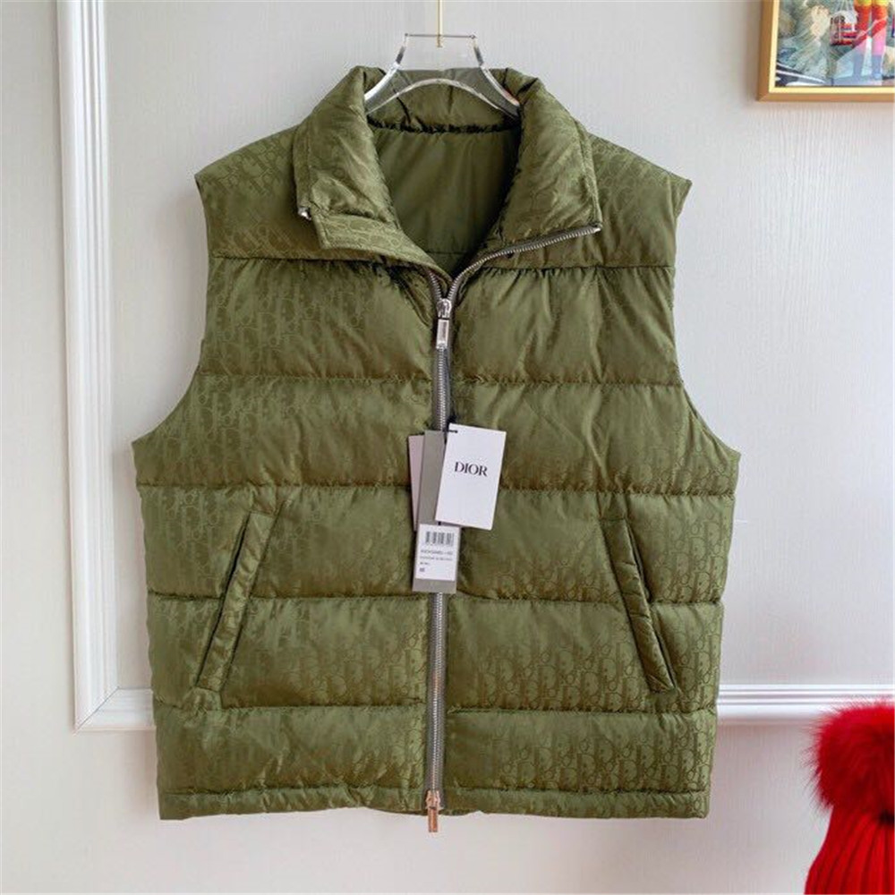 Dior Reflective Down Puffer Jacket With Dior Oblique Print In Silver Grey - PerfectKickZ