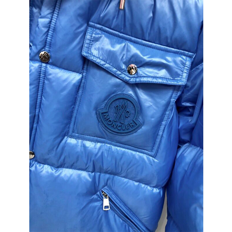 Moncler Lamentin Short Down Jacket In Blue - PerfectKickZ
