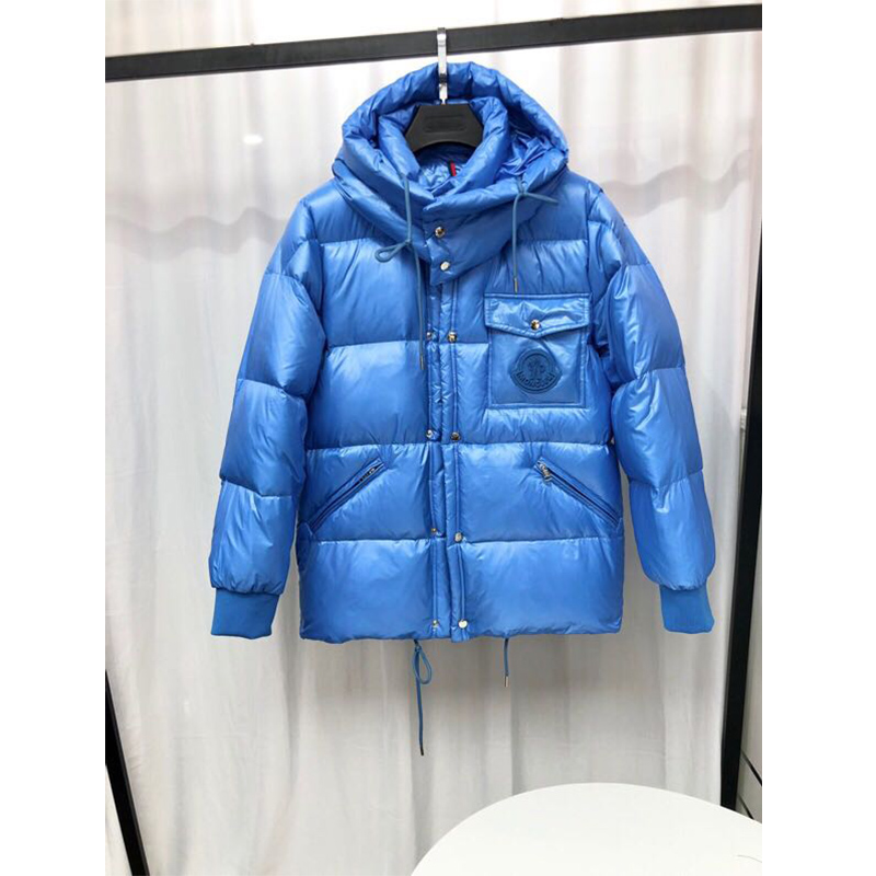 Moncler Lamentin Short Down Jacket In Blue - PerfectKickZ