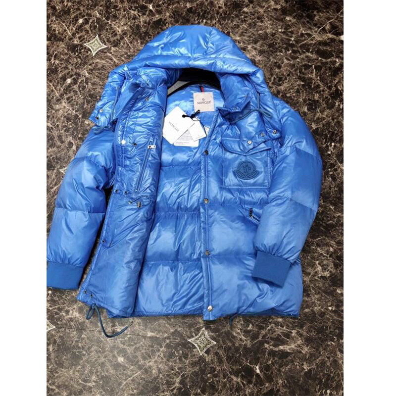 Moncler Lamentin Short Down Jacket In Blue - PerfectKickZ