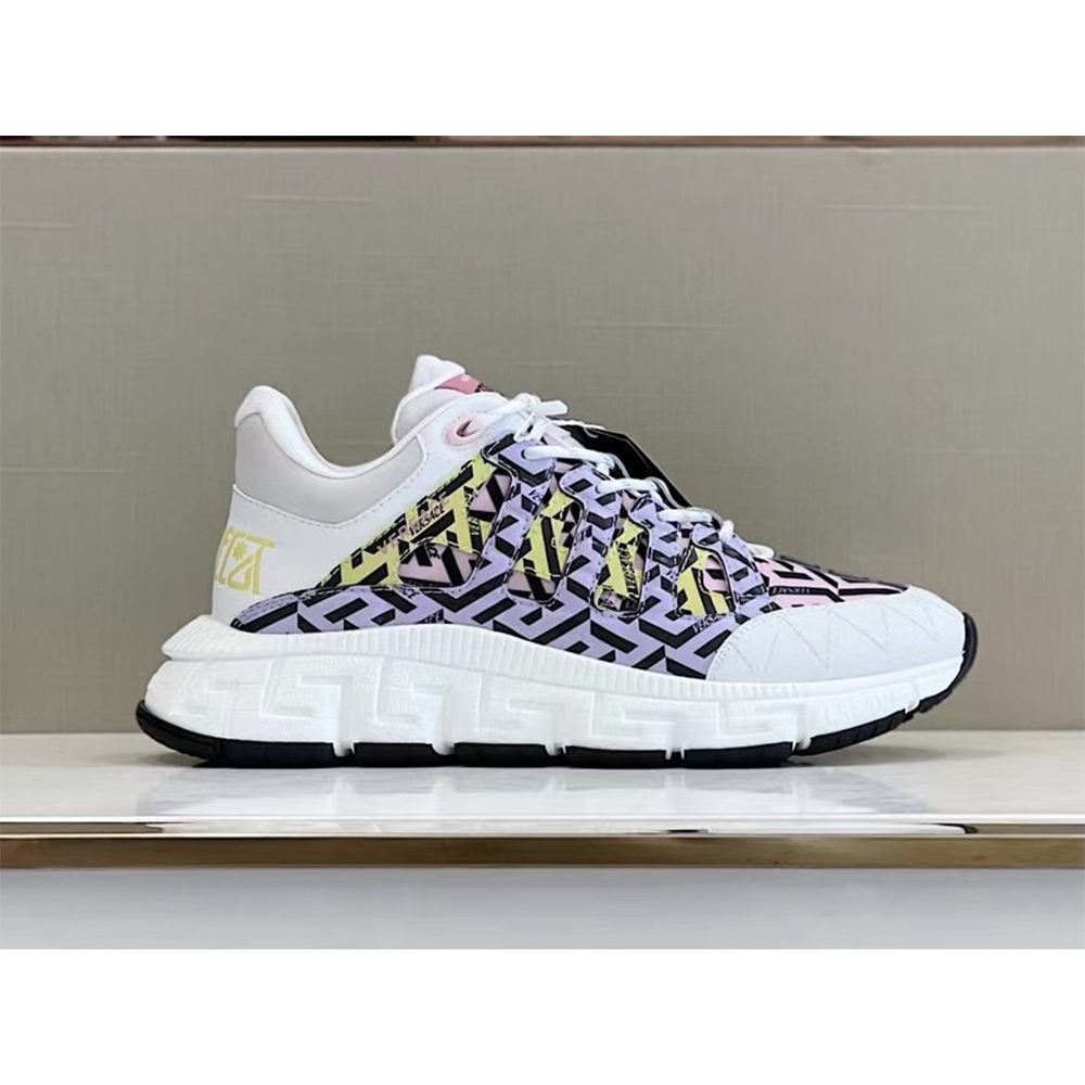 Versace Trigreca Sneakers Purple Pink & Yellow - PerfectKickZ