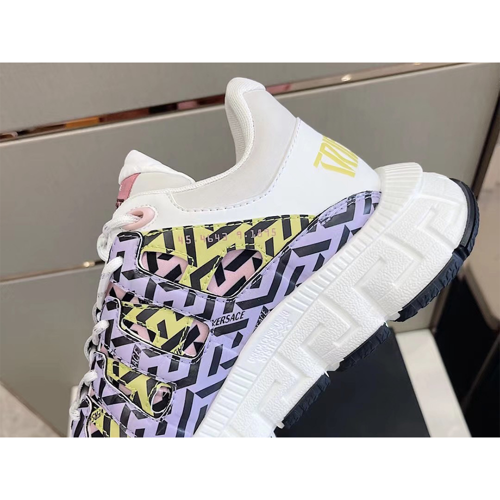 Versace Trigreca Sneakers Purple Pink & Yellow - PerfectKickZ