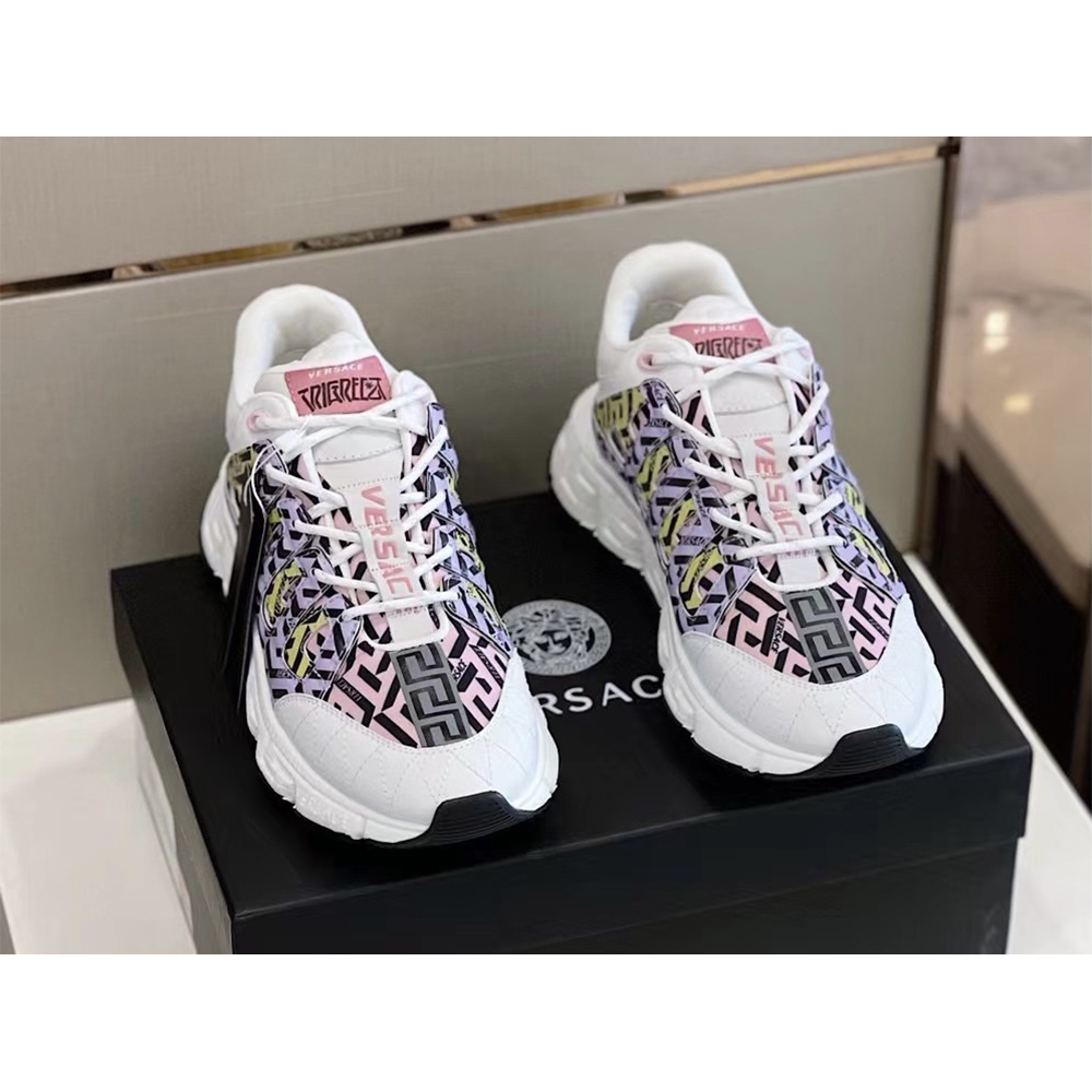 Versace Trigreca Sneakers Purple Pink & Yellow - PerfectKickZ