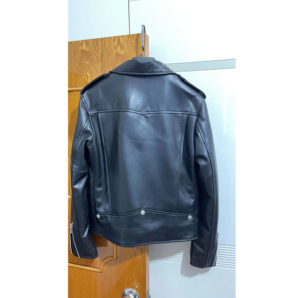 Saint Laurent Slim-Fit Leather Biker Jacket - PerfectKickZ