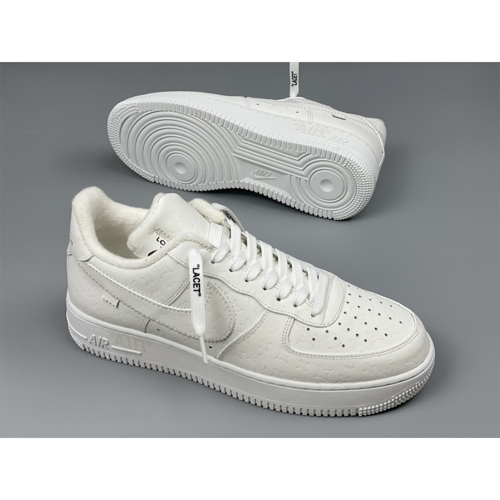 Louis Vuitton  X Nike Air Force 1 Sneaker All White - PerfectKickZ