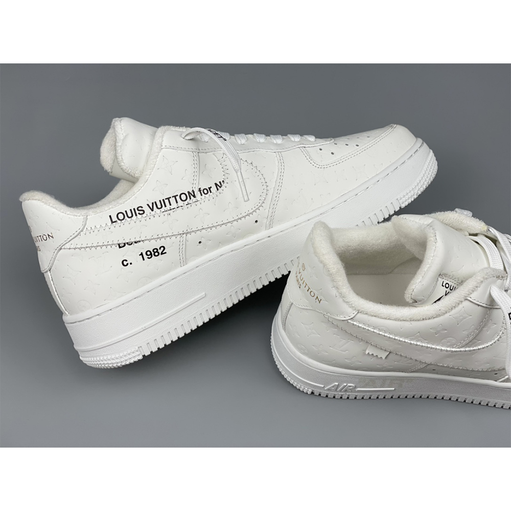 Louis Vuitton  X Nike Air Force 1 Sneaker All White - PerfectKickZ