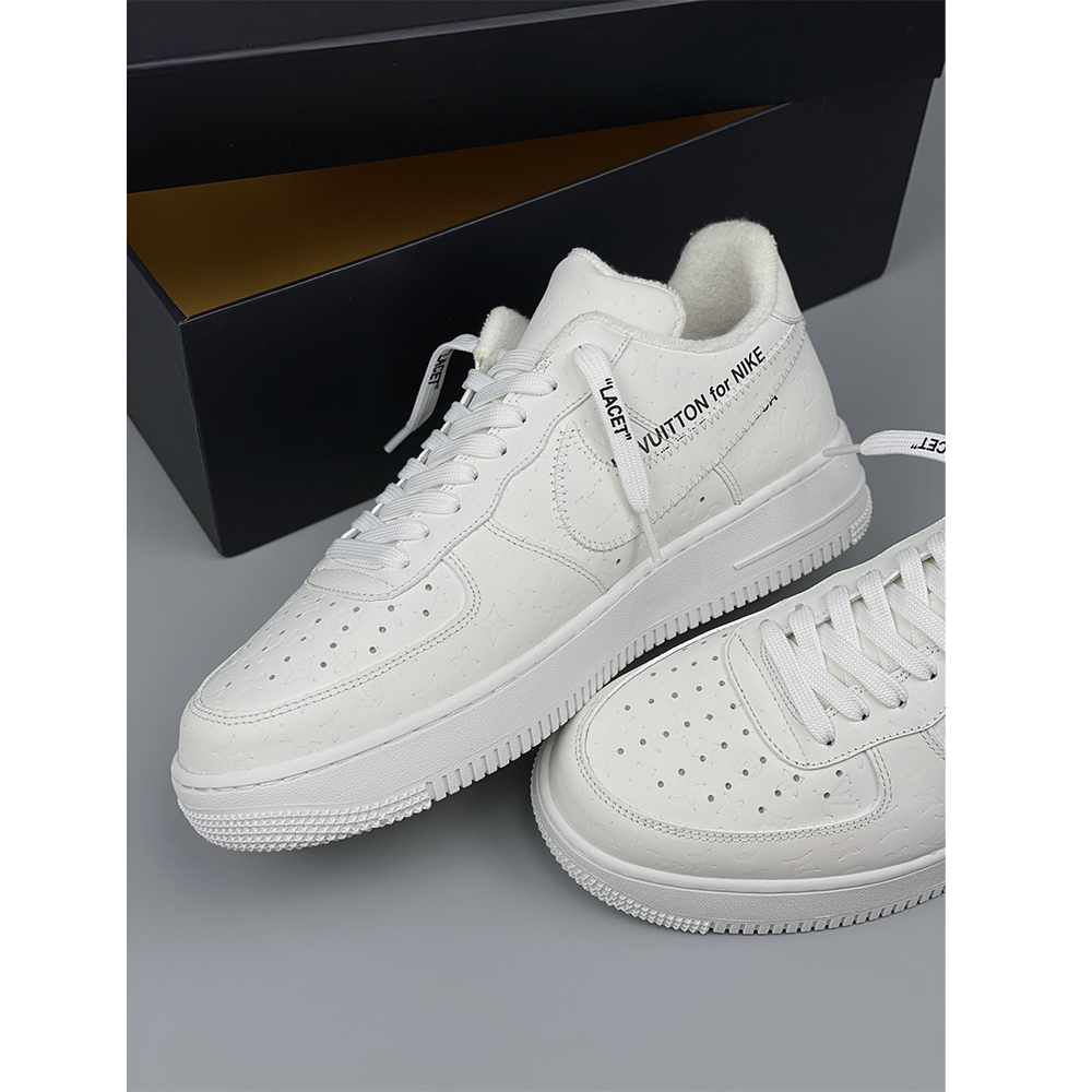 Louis Vuitton  X Nike Air Force 1 Sneaker All White - PerfectKickZ