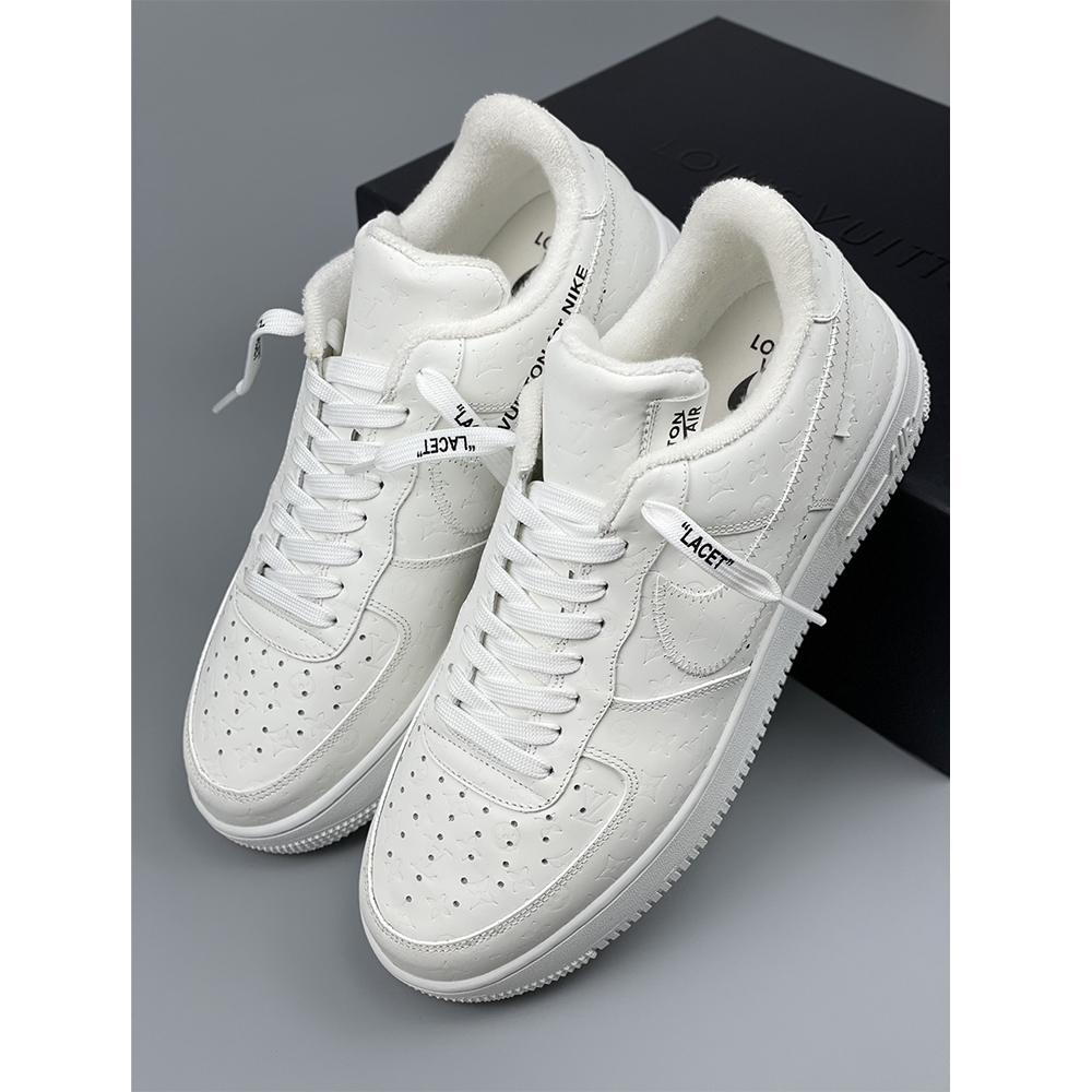 Louis Vuitton  X Nike Air Force 1 Sneaker All White - PerfectKickZ