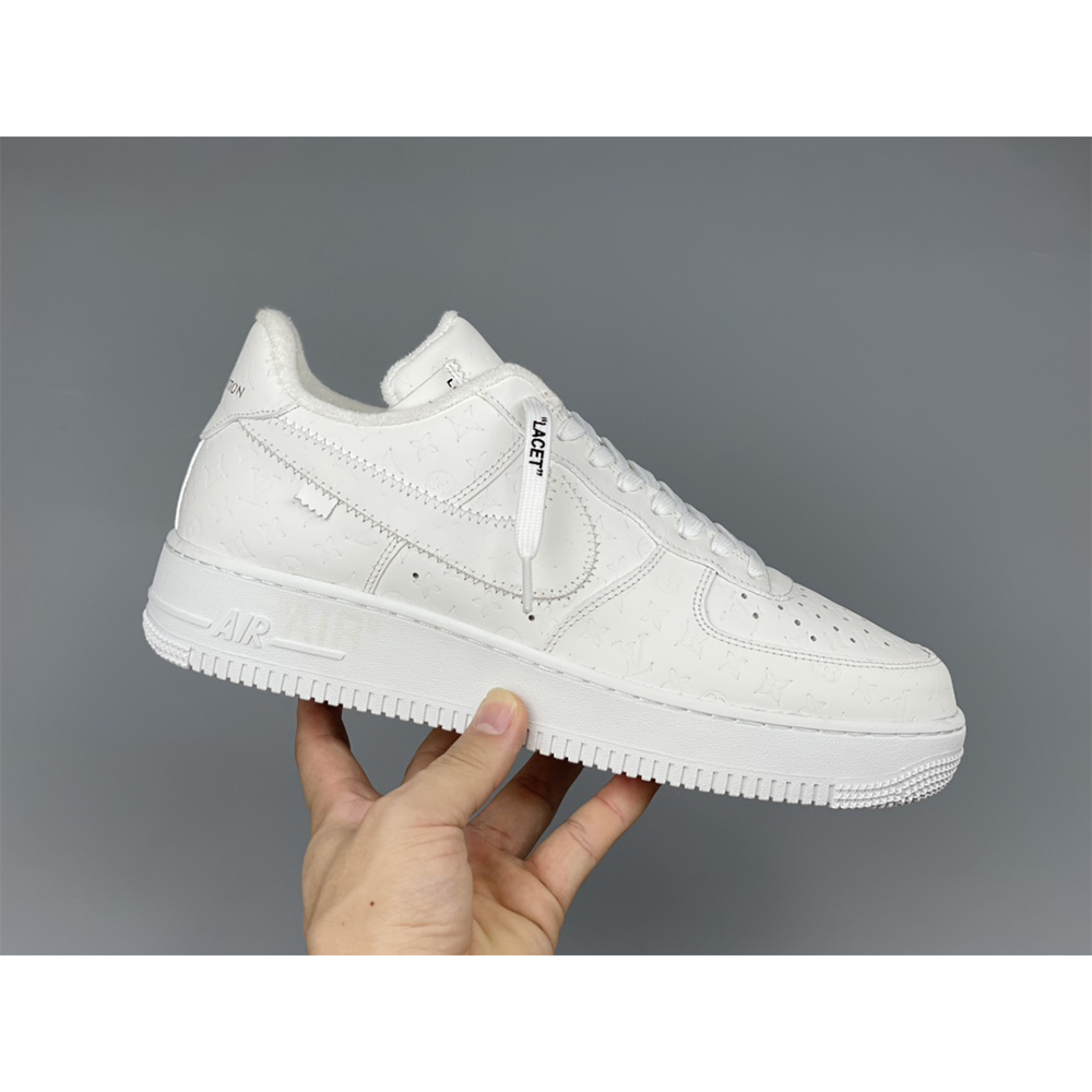 Louis Vuitton  X Nike Air Force 1 Sneaker All White - PerfectKickZ