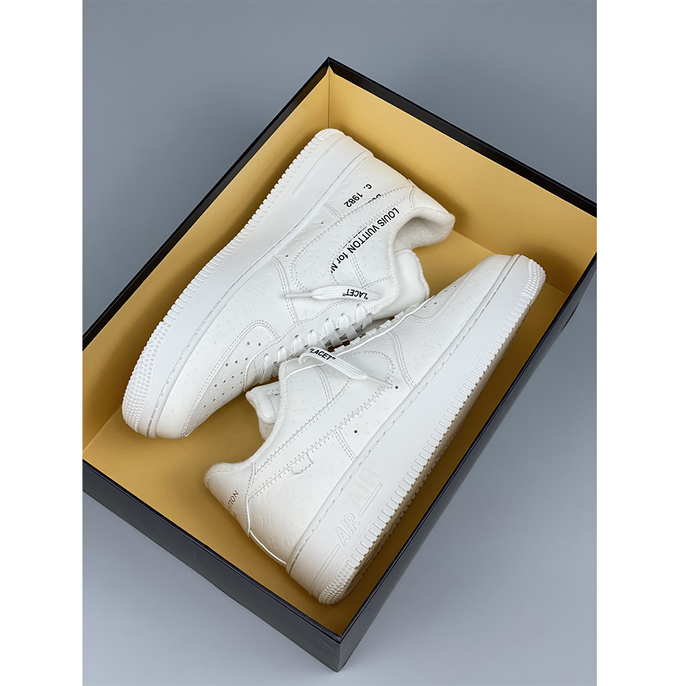 Louis Vuitton  X Nike Air Force 1 Sneaker All White - PerfectKickZ