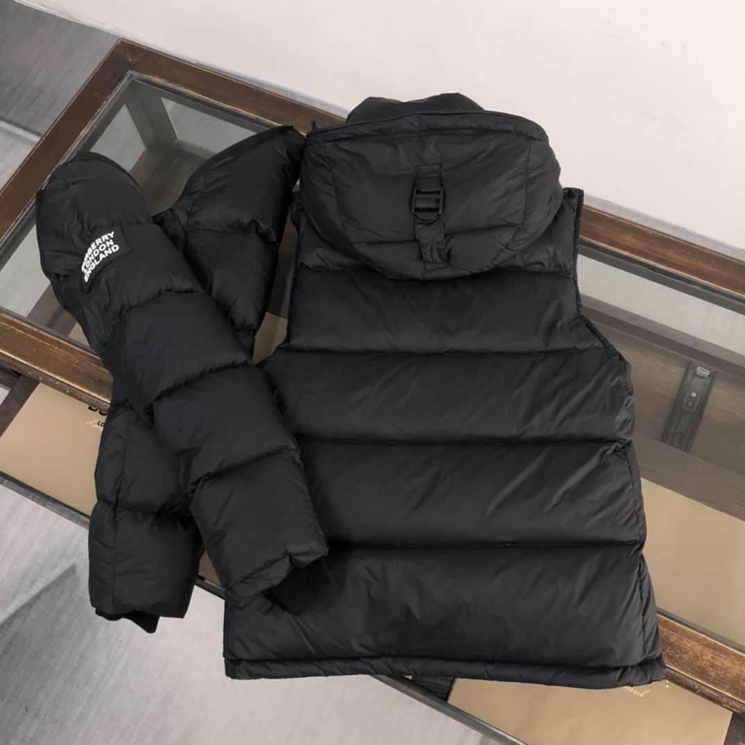 Burberry Logo Print Down Jacket - PerfectKickZ