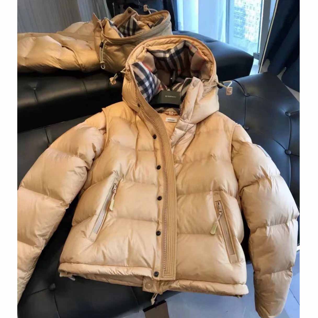 Burberry Logo Print Down Jacket - PerfectKickZ