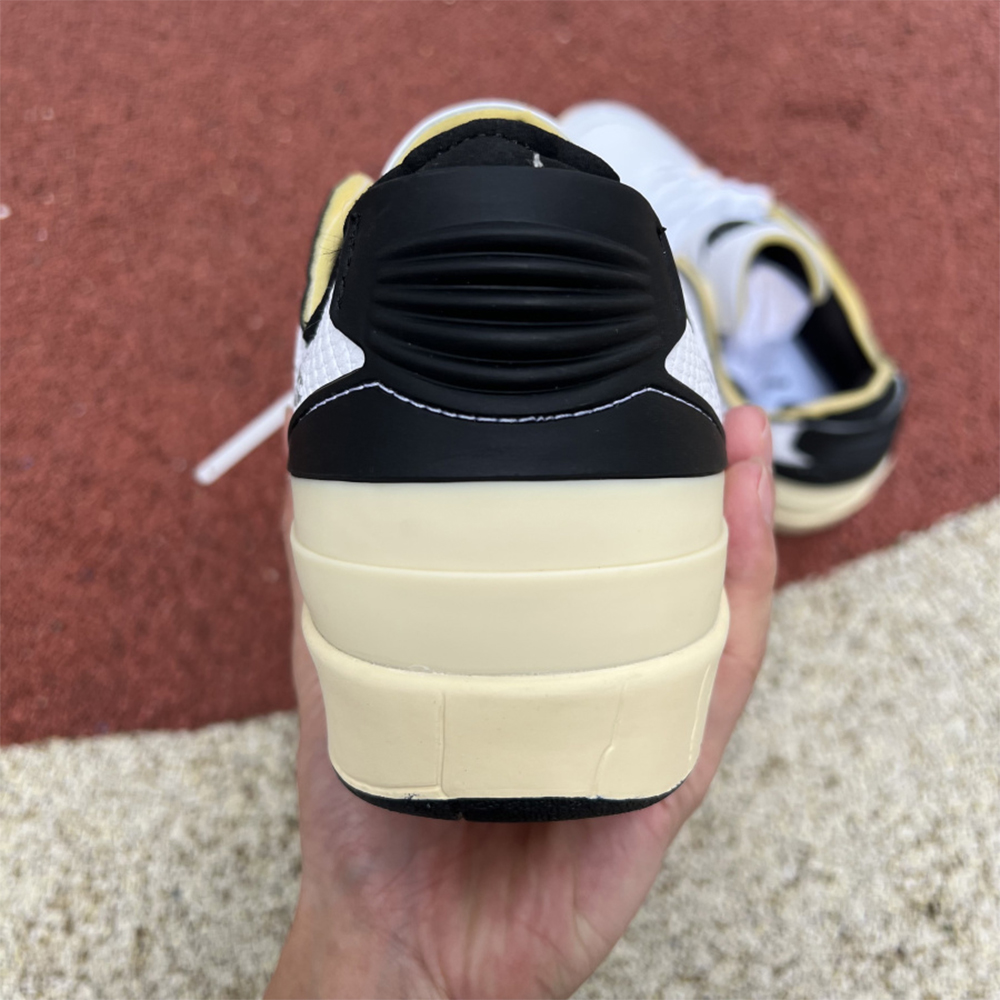 Jordan Offwhite X AJ2 Low “White/Black” Sneakers - PerfectKickZ