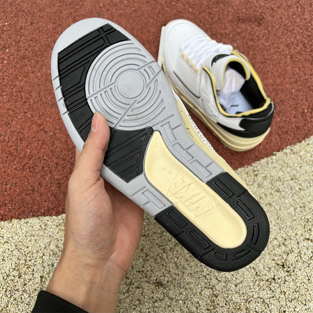 Jordan Offwhite X AJ2 Low “White/Black” Sneakers - PerfectKickZ