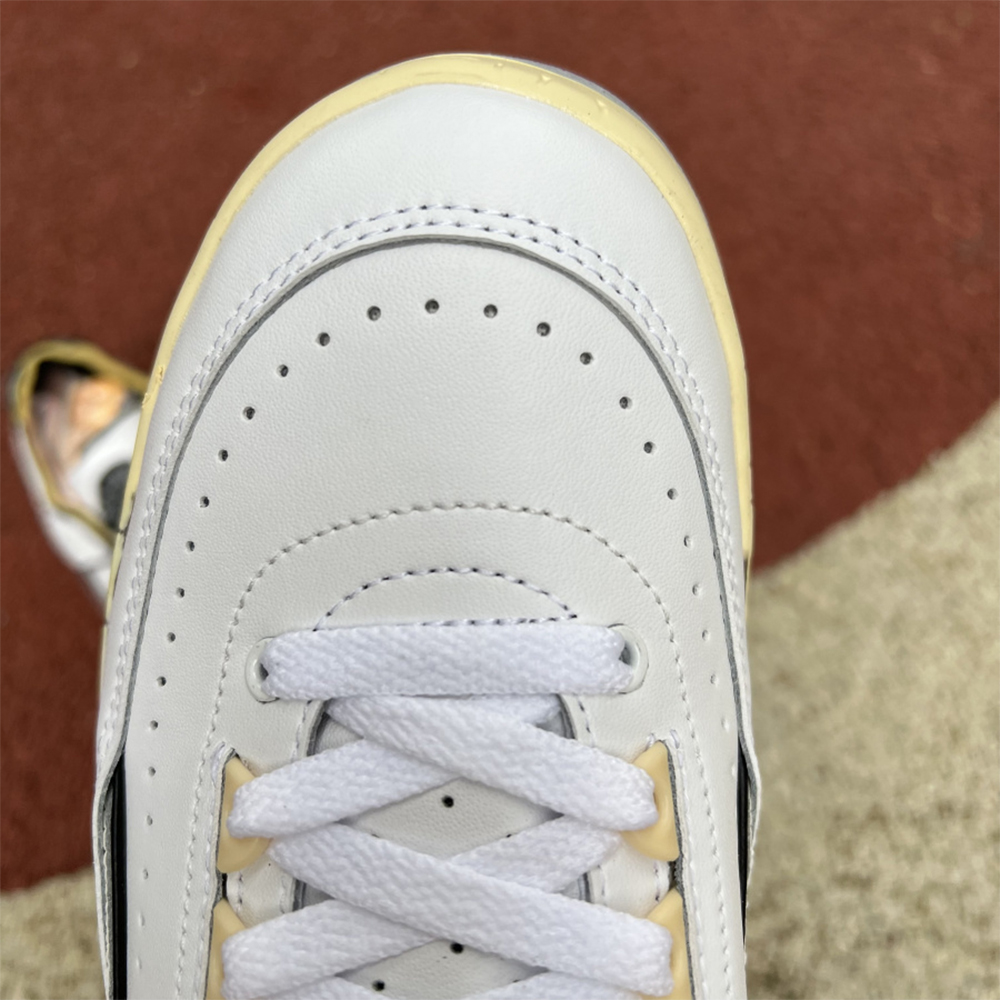 Jordan Offwhite X AJ2 Low “White/Black” Sneakers - PerfectKickZ