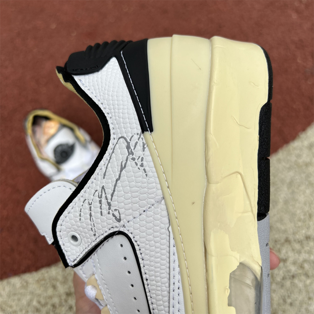 Jordan Offwhite X AJ2 Low “White/Black” Sneakers - PerfectKickZ
