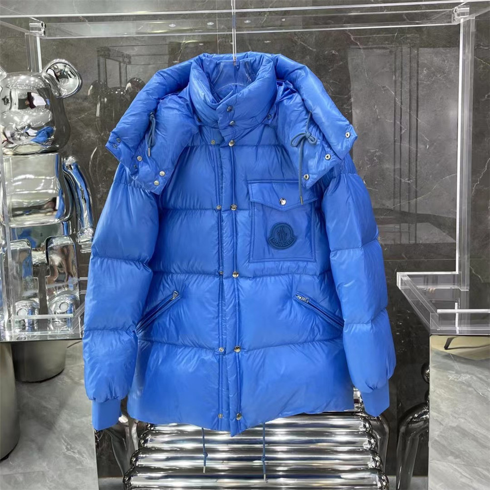 Moncler Lamentin Short Down Jacket In Blue - PerfectKickZ