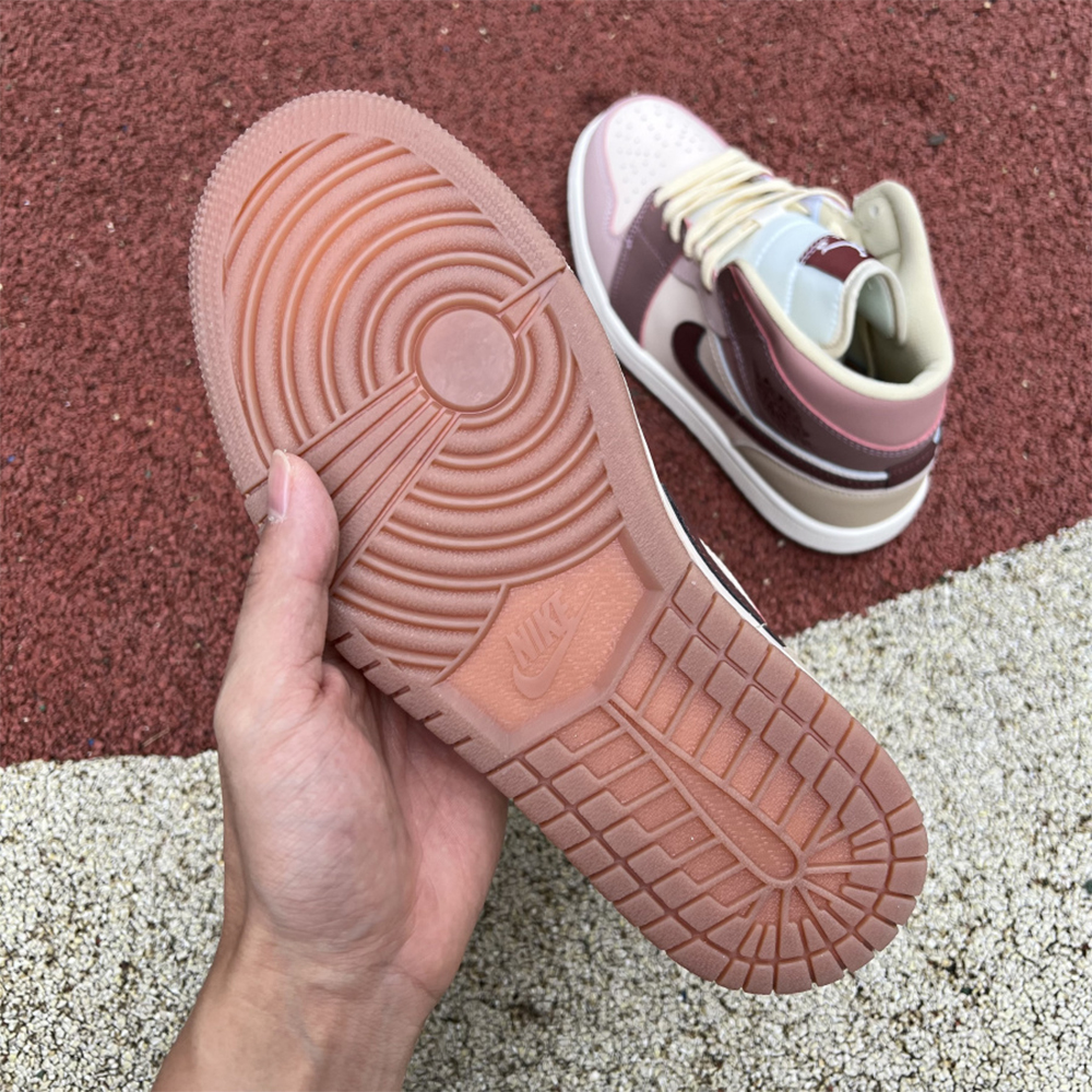 Jordan AJ1 Mid Dusty Pink Sneaker - PerfectKickZ